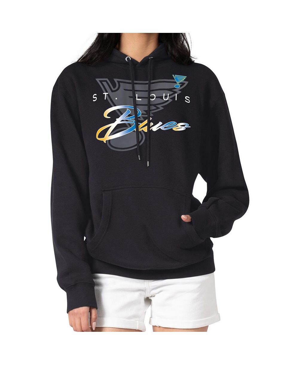 Худи G-III 4Her by Carl Banks Men's Black St. Louis Blues Shadow Logo Fleece