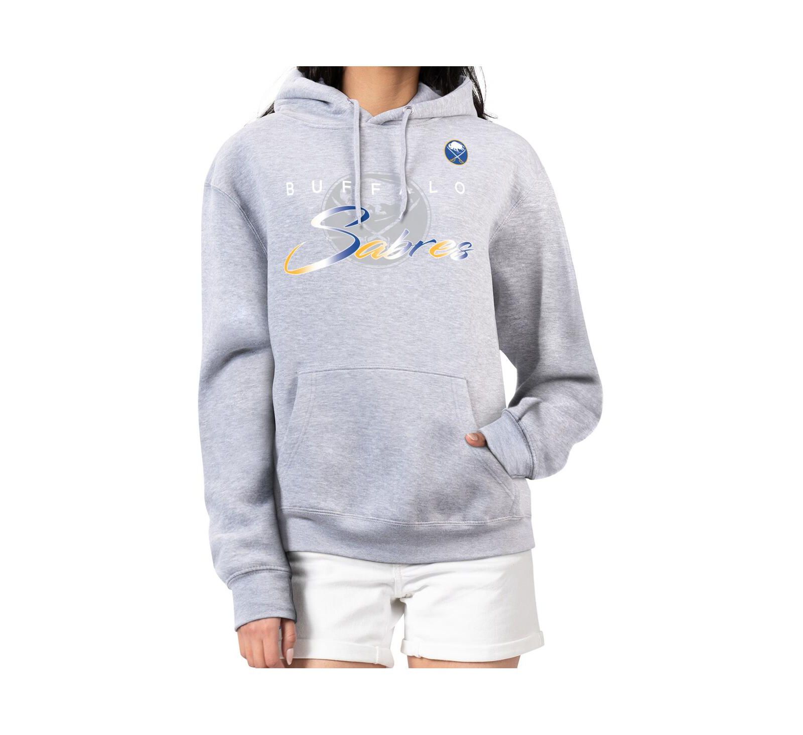 G-III 4Her by Carl Banks Women's Серое худи Buffalo Sabres Shadow Logo Fleece
