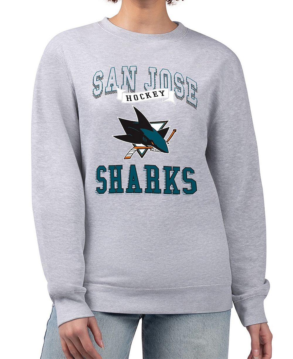 G-III 4Her by Carl Banks Женская флисовая толстовка San Jose Sharks Tri-Blend Heather Gray