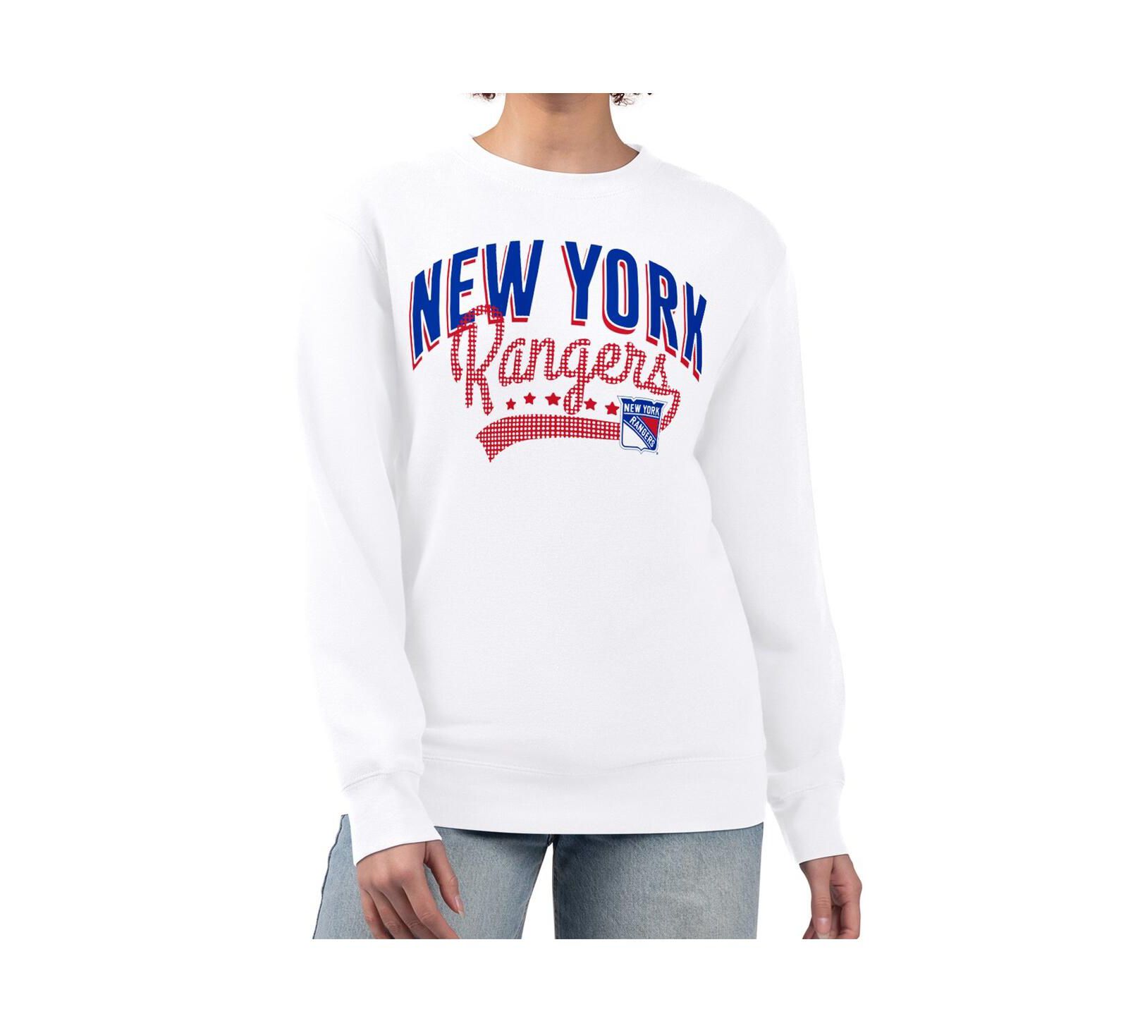 Свитшот G-III 4Her by Carl Banks Women's White New York Rangers