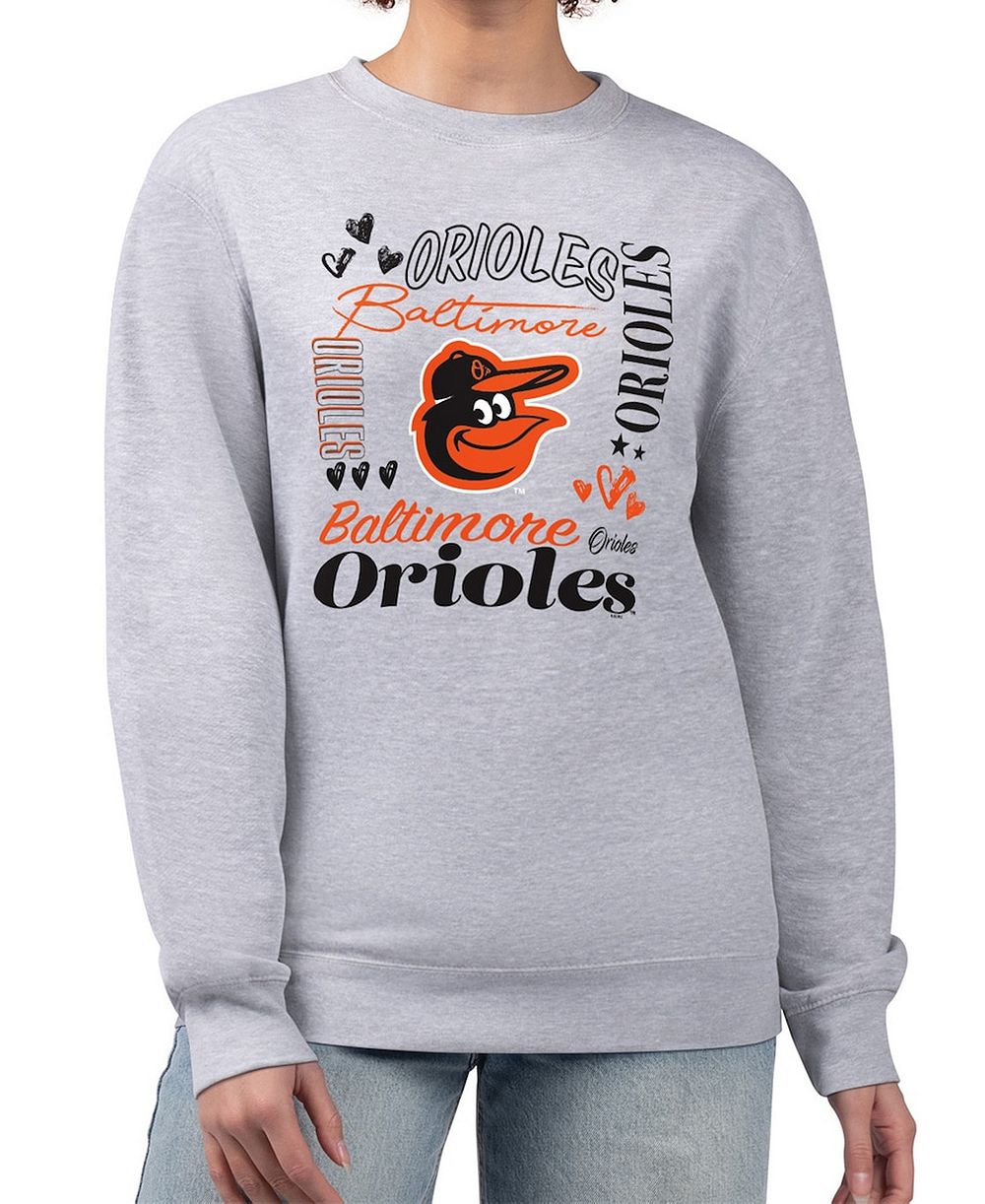 G-III 4Her by Carl Banks Женское флисовое худи Baltimore Orioles Collage Team Graphic Heather Gray