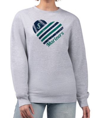 G-III 4Her by Carl Banks Женская флисовая толстовка с логотипом сердца Seattle Mariners Heather Gray