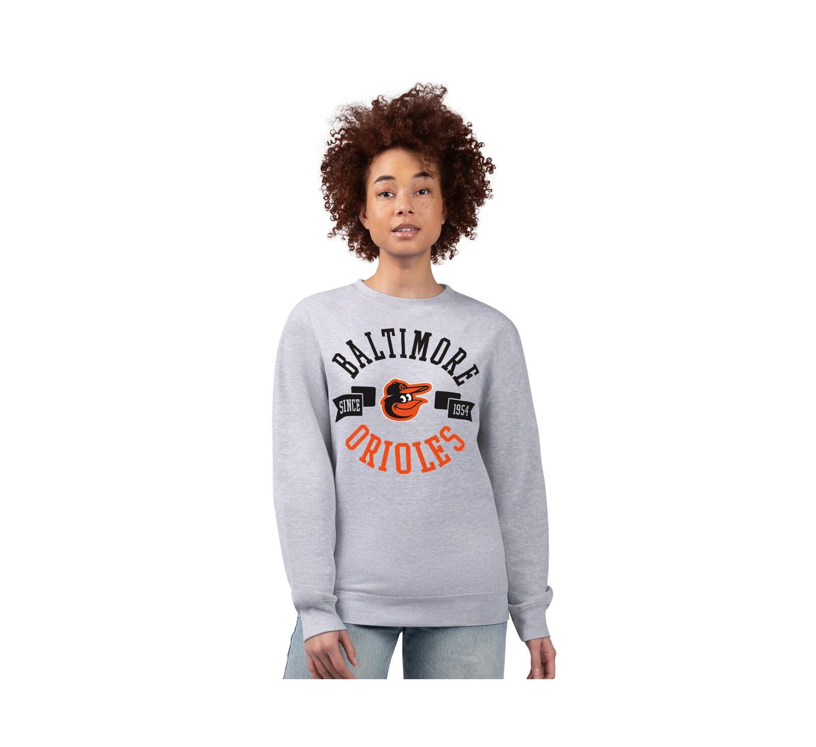 G-III 4Her by Carl Banks Женская флисовая толстовка Baltimore Orioles Team Logo Heather Gray