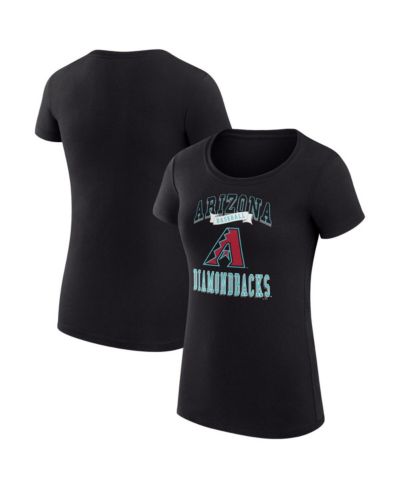 Женская футболка G-III 4Her by Carl Banks Black Arizona Diamondbacks Super-Slim Fit с графическим логотипом команды