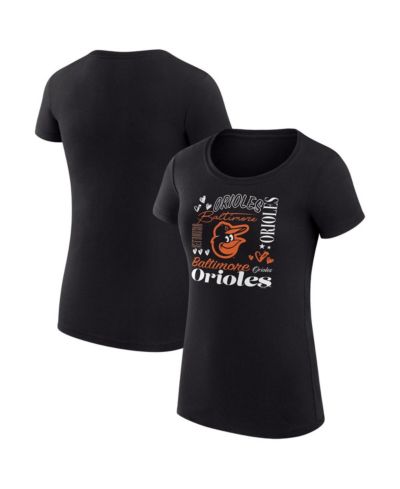 Женская футболка G-III 4Her by Carl Banks Super-Slim Fit Lightweight Collage Team Graphic Crew Neck Black