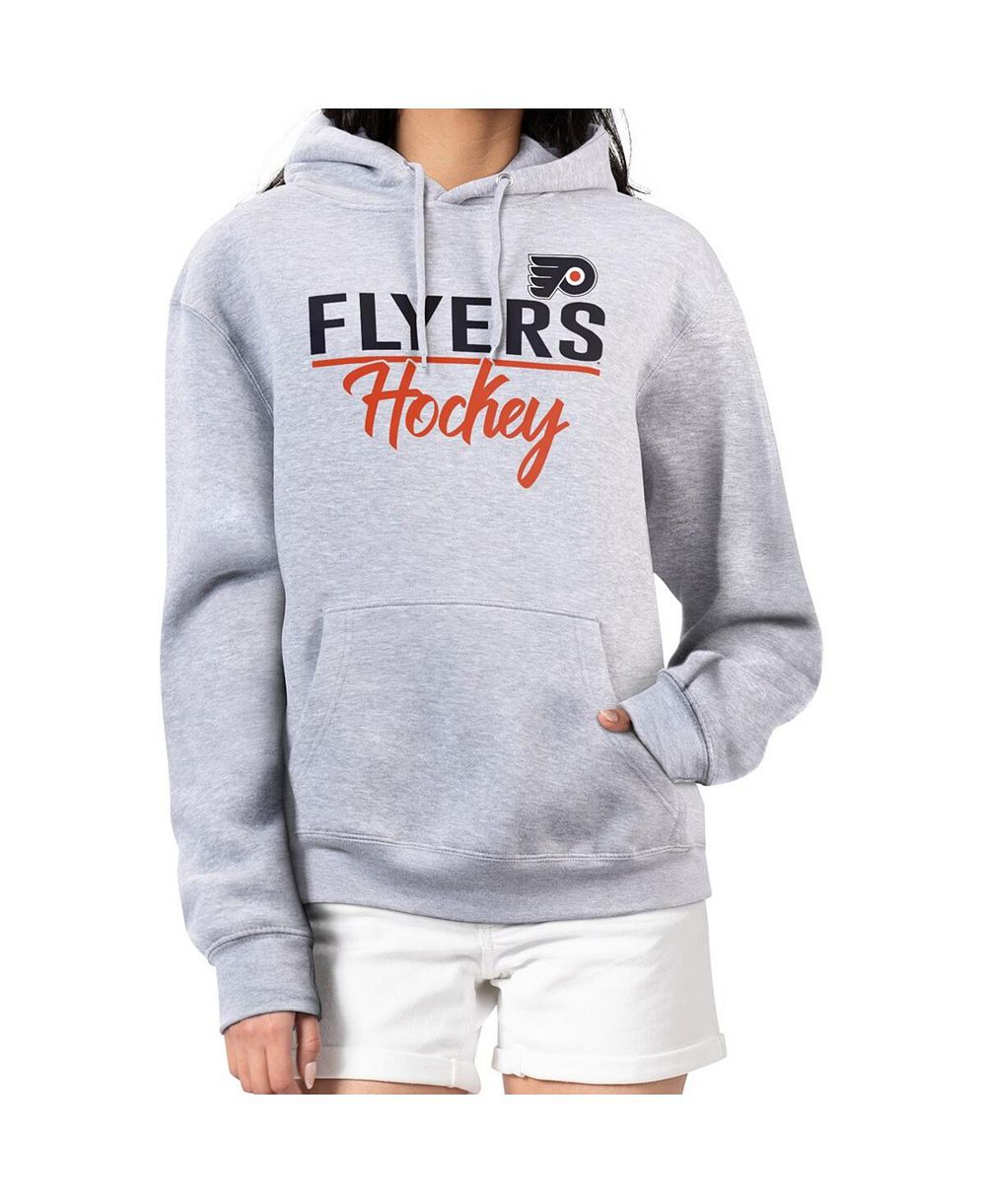 Женское худи G-III 4Her by Carl Banks Philadelphia Flyers Team Sport Tri-Blend Fleece Heather Gray