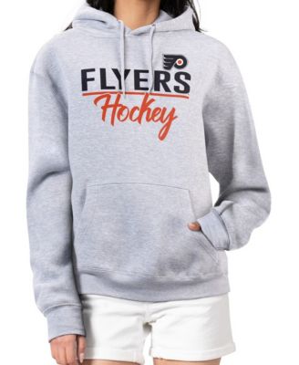 Женское худи G-III 4Her by Carl Banks Philadelphia Flyers Team Sport Tri-Blend Fleece Heather Gray