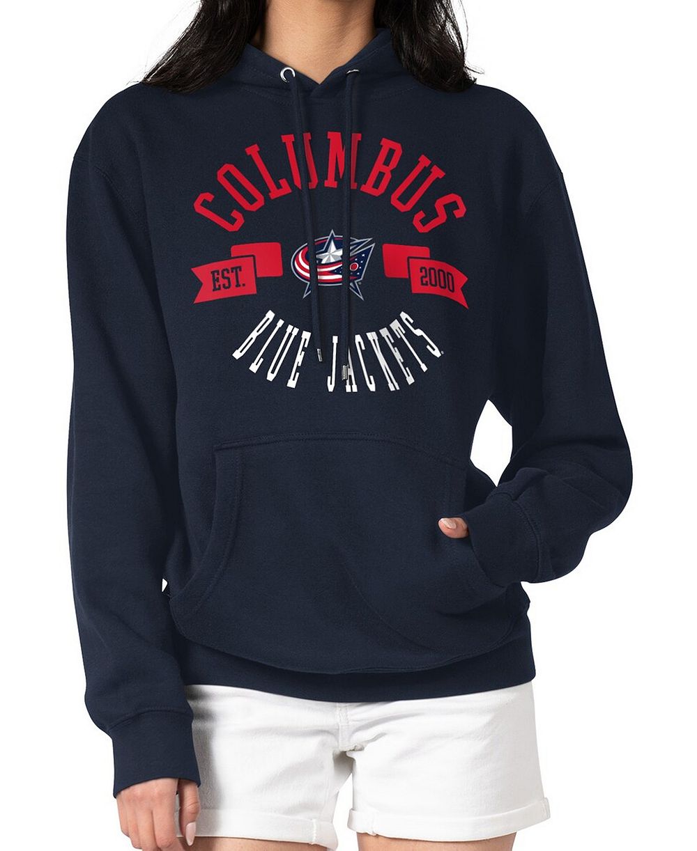 Худи G-III 4Her by Carl Banks Women's Navy Columbus Blue Jackets City Graphic Fleece