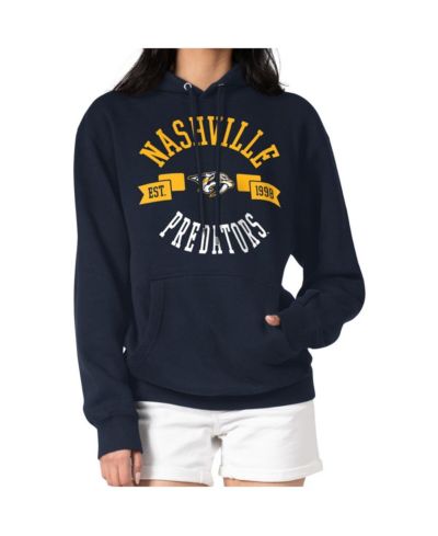 Женское худи G-III 4Her by Carl Banks Navy Nashville Predators City Graphic Fleece Pullover