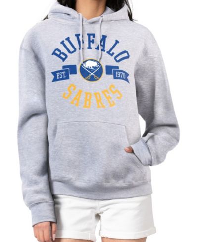 G-III 4Her by Carl Banks Women's Heather Gray Buffalo Sabres City Graphic Fleece Pullover Hoodie