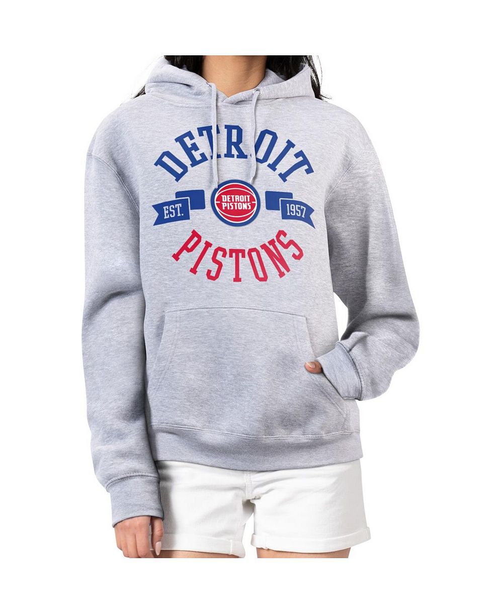 Женское худи G-III 4Her by Carl Banks Heather Gray Detroit Pistons City Pullover