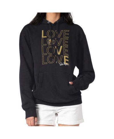 Женское худи G-III 4Her by Carl Banks Black Vegas Golden Knights Hockey Love Fleece Pullover