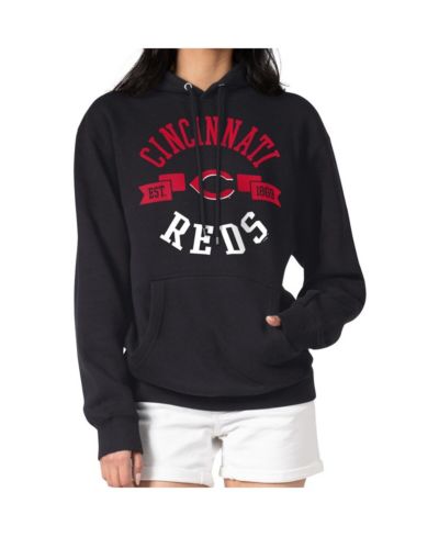 Женская толстовка G-III 4Her by Carl Banks Black Cincinnati Reds City Graphic Pullover Hoodie