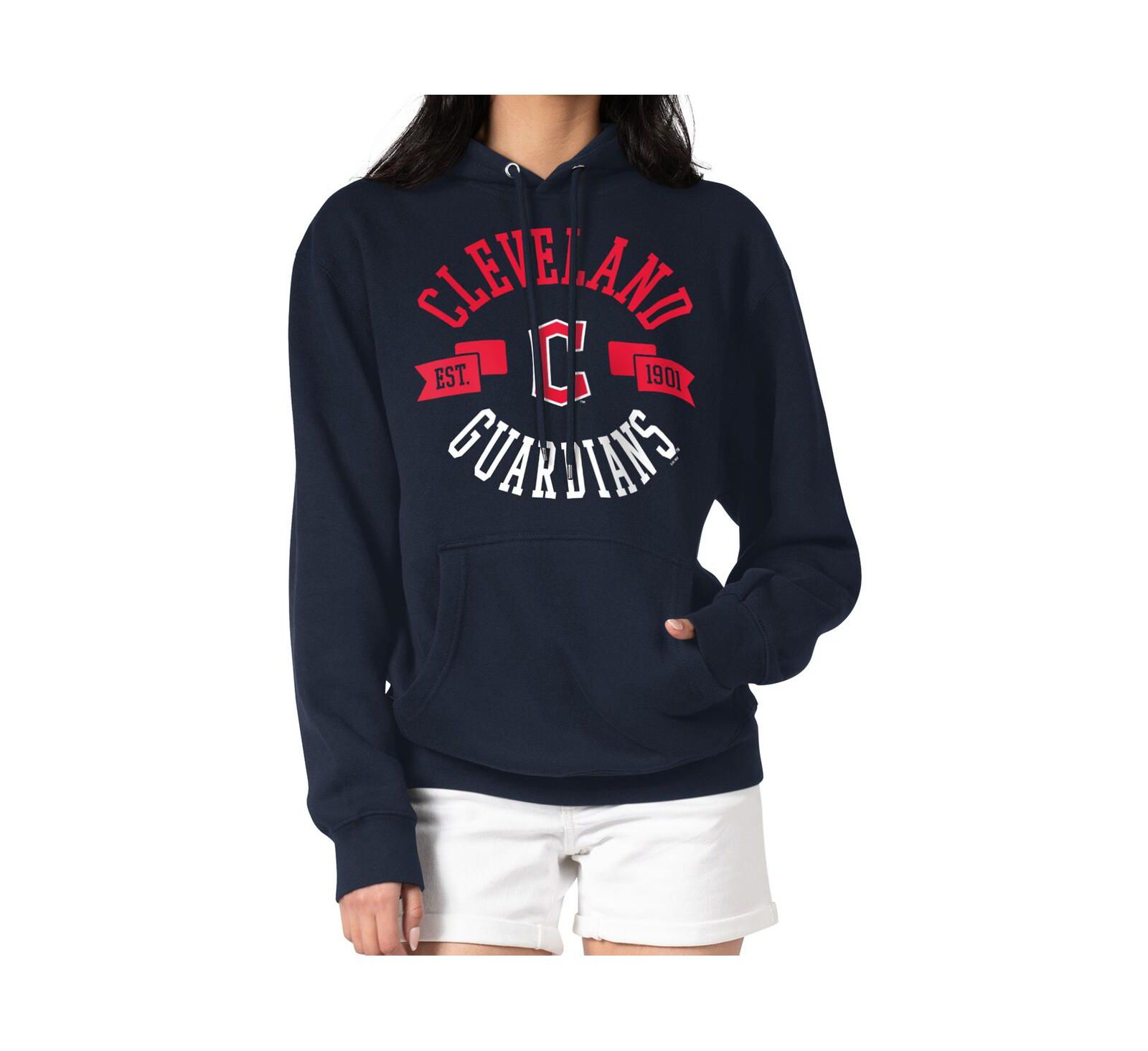 Женское худи G-III 4Her by Carl Banks Navy Cleveland Guardians City Graphic Pullover