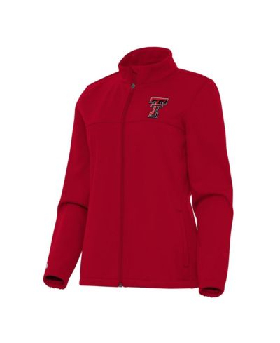 Женская куртка Antigua Texas Tech Red Raiders Links 2 Golf Full-Zip красная