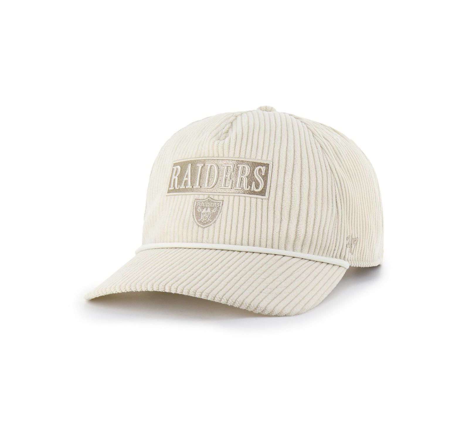 '47 Brand Женская Corduroy Hitch Adjustable Hat, Natural Las Vegas Raiders Mellow