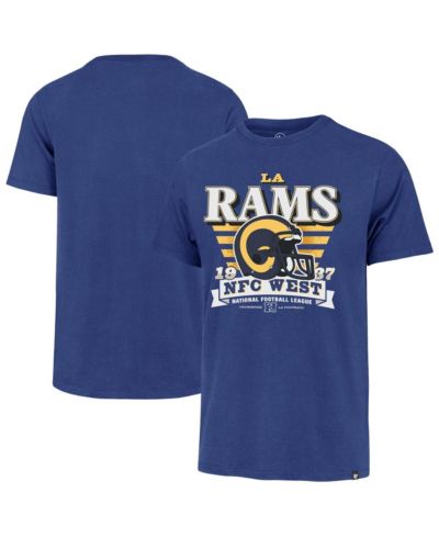 Мужская футболка '47 Brand Royal Los Angeles Rams Stripe Splash Franklin Throwback