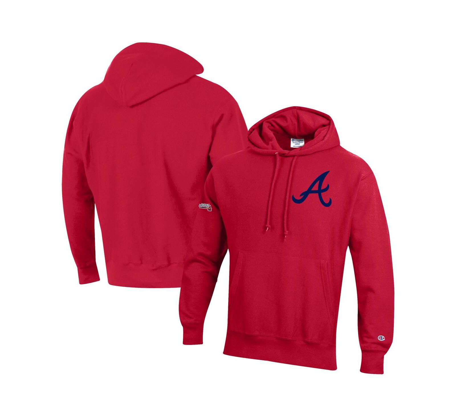 Champion Мужское худи Atlanta Braves Reverse Weave Scarlet
