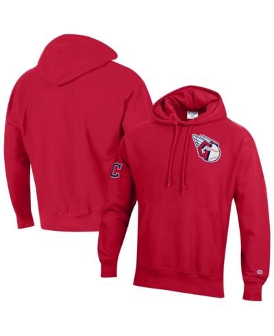 Мужское худи Champion Scarlet Cleveland Guardians Reverse Weave Chenille