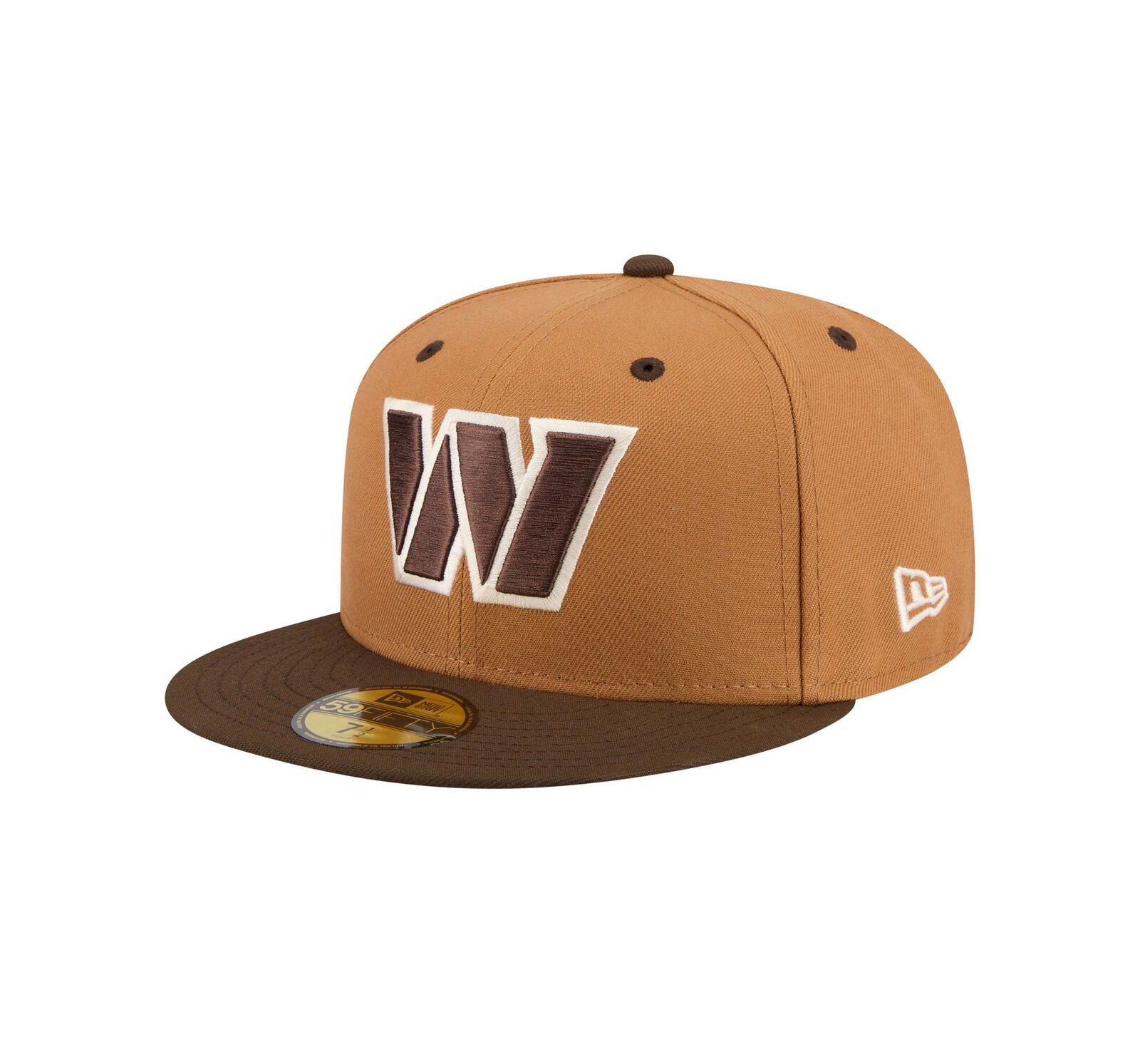 Мужская кепка New Era Washington Commanders 59FIFTY, Light Brown/Dark Brown