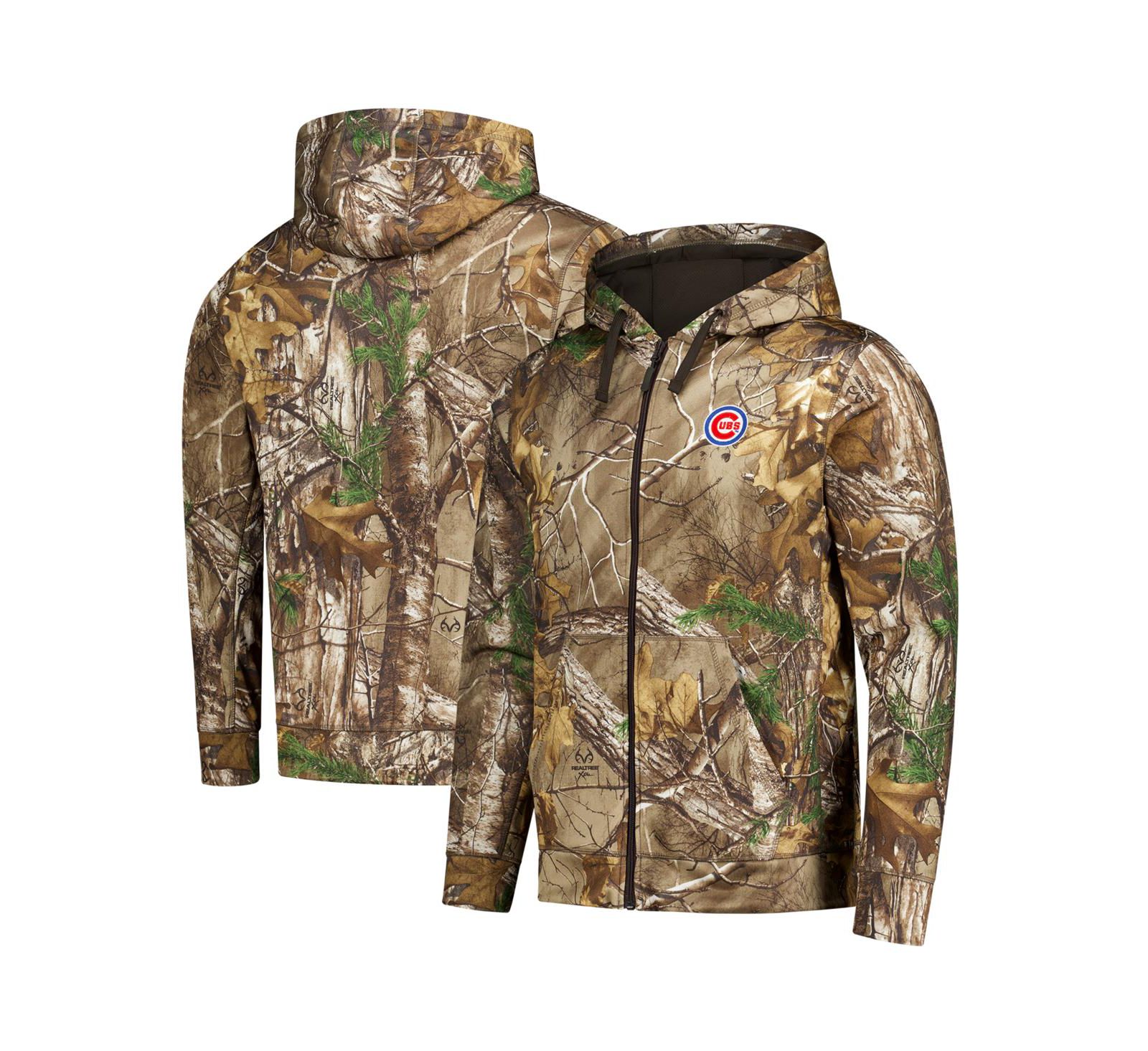 Dunbrooke Men's Camo Chicago Cubs Trophy Realtree Full-Zip Hoodie