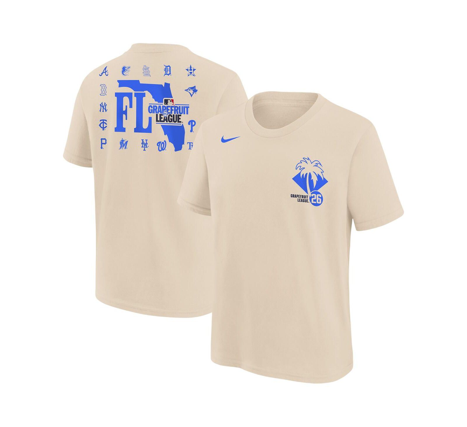 Nike Big Boys and Girls Natural 2026 Spring Training Grapefruit League T-Shirt