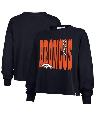 Женская футболка '47 Brand Navy Denver Broncos Stacked Sydney Long Sleeve