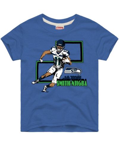 Детская футболка Homage Jaxon Smith-Njigba Royal Seattle Seahawks Draft Tri-Blend