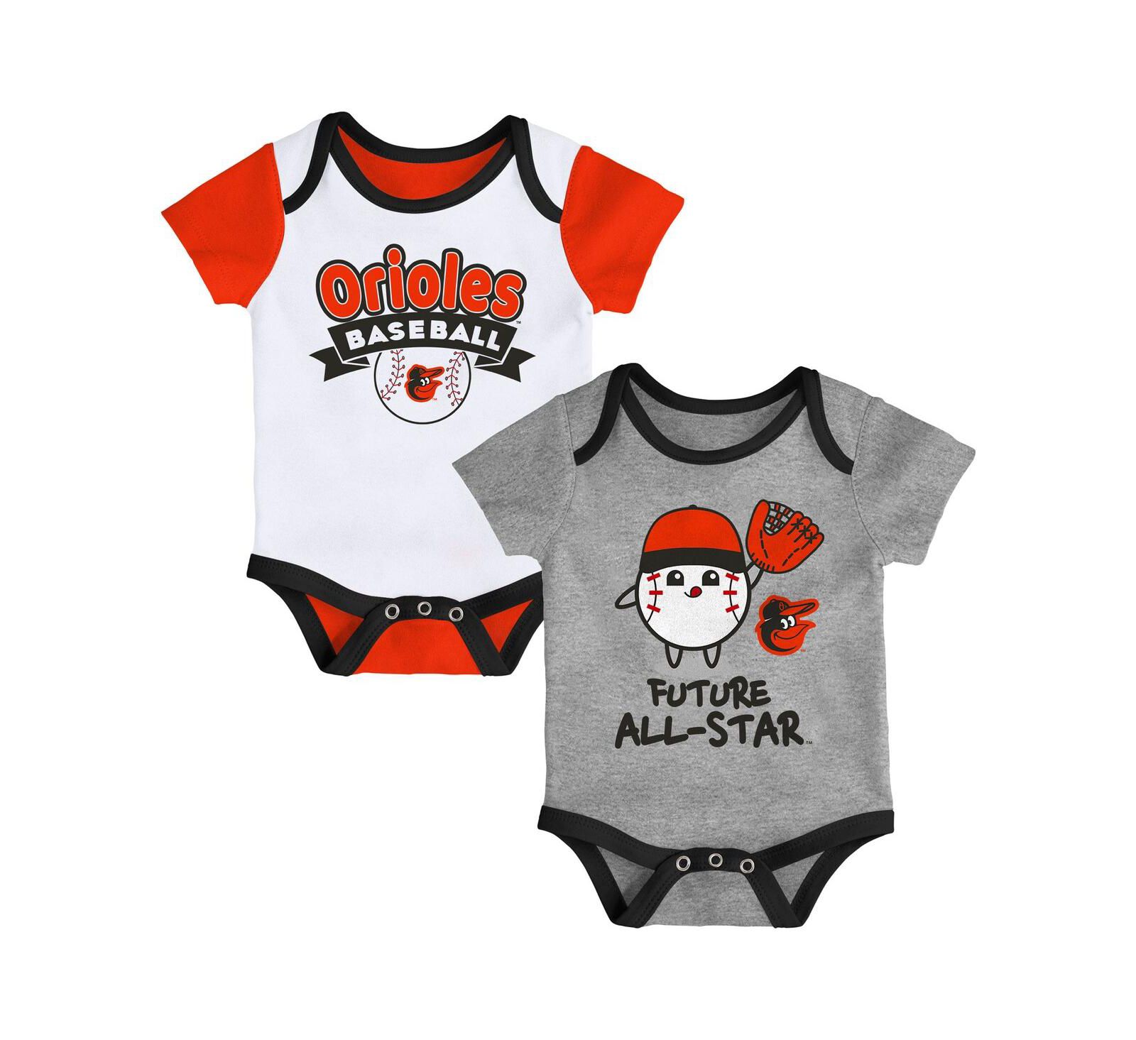 Комплект боди Outerstuff Newborn 2-Pack Baltimore Orioles Triple Hit