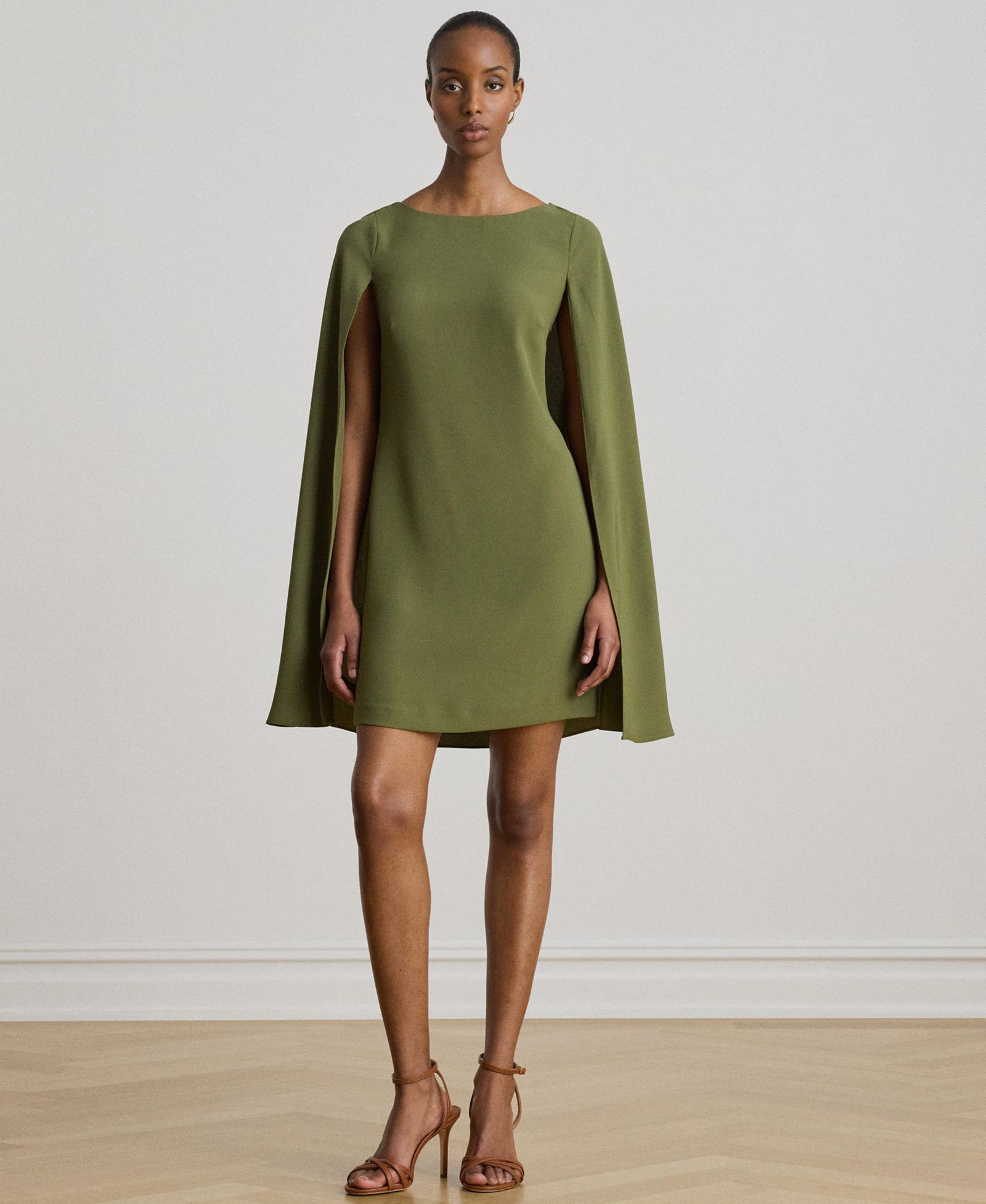 Lauren Ralph Lauren Women's Cape Georgette Cocktail Dress