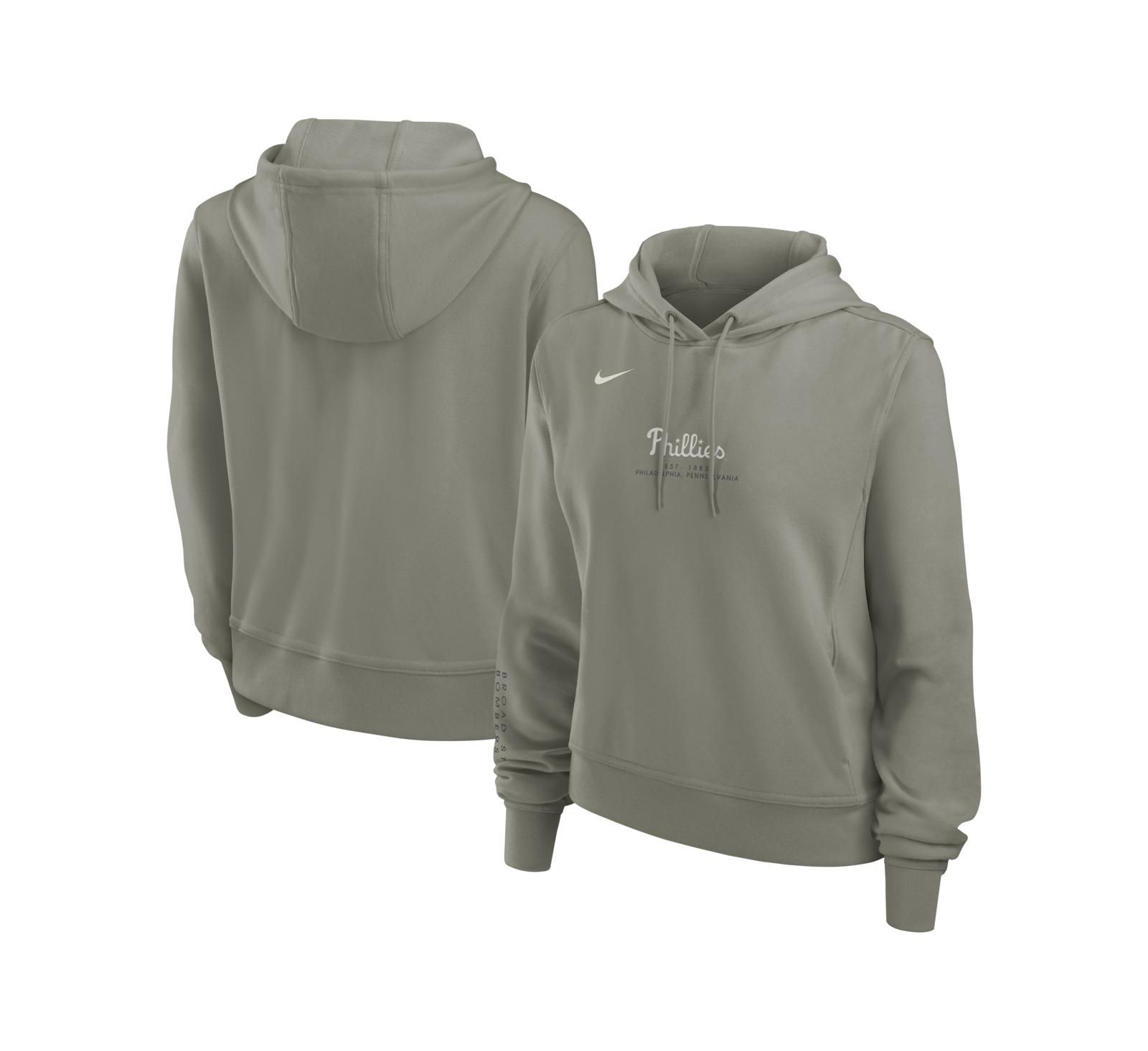 Nike Women's Olive Philadelphia Phillies One Tri-Blend Dri-FIT Hoodie