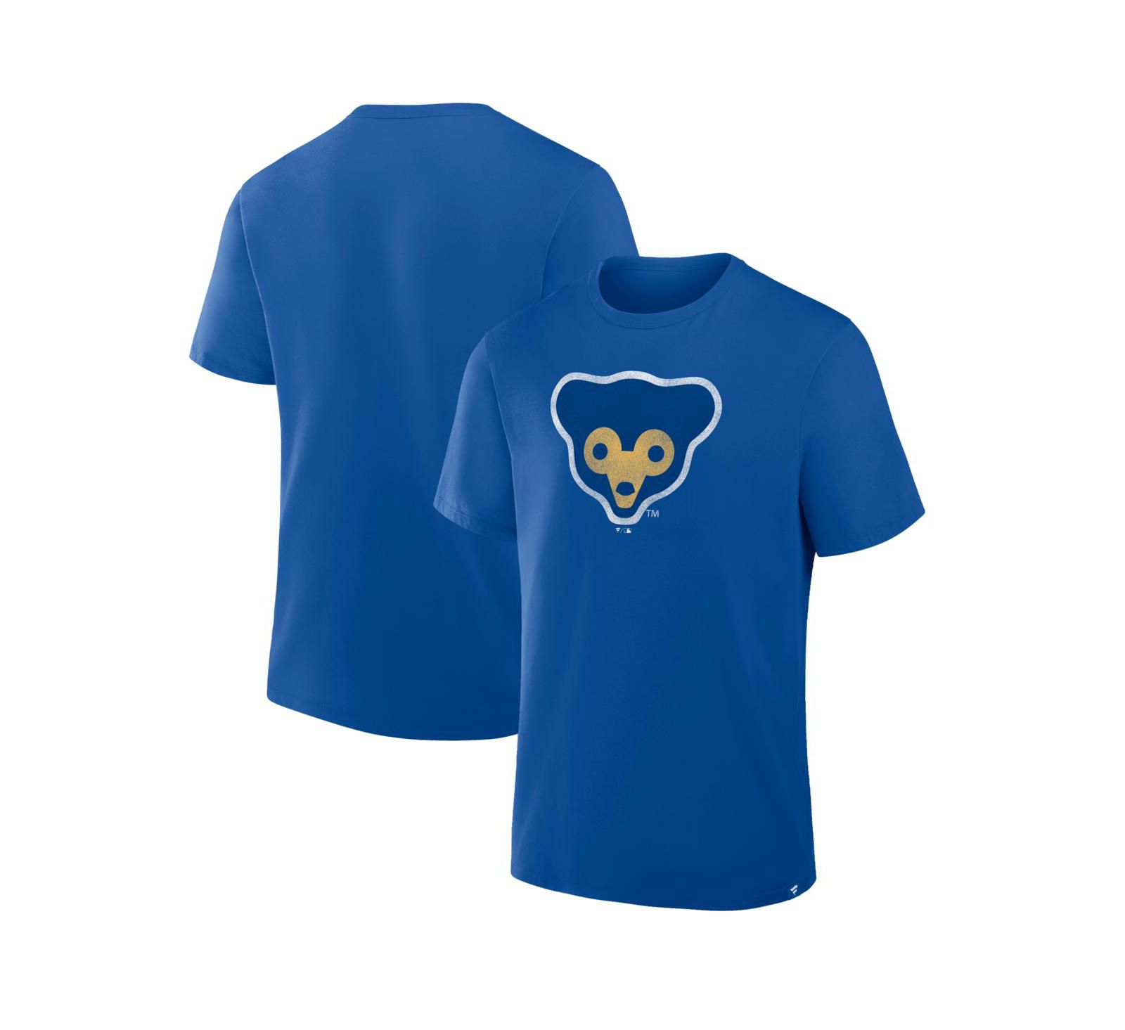 Мужская винтажная футболка Fanatics с логотипом Chicago Cubs, синий цвет