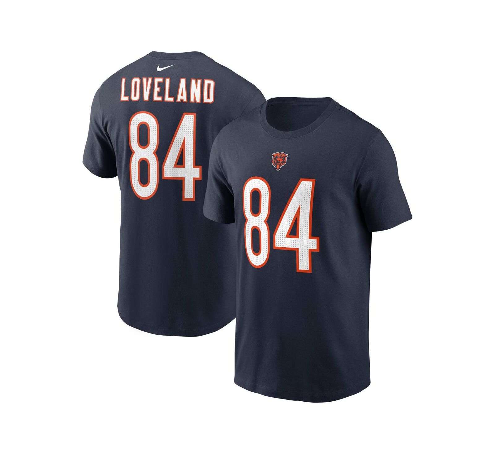 Мужская футболка Nike Colston Loveland Navy Chicago Bears Name & Number