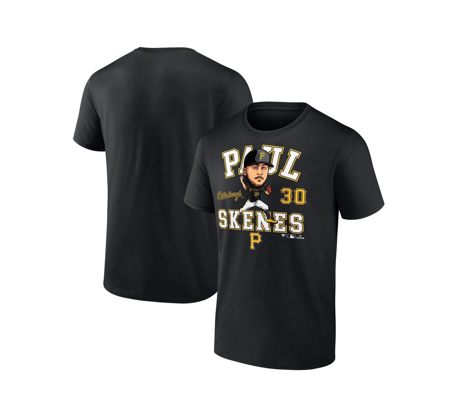 Мужская футболка Fanatics Paul Skenes Black Pittsburgh Pirates Hometown Caricature T-Shirt