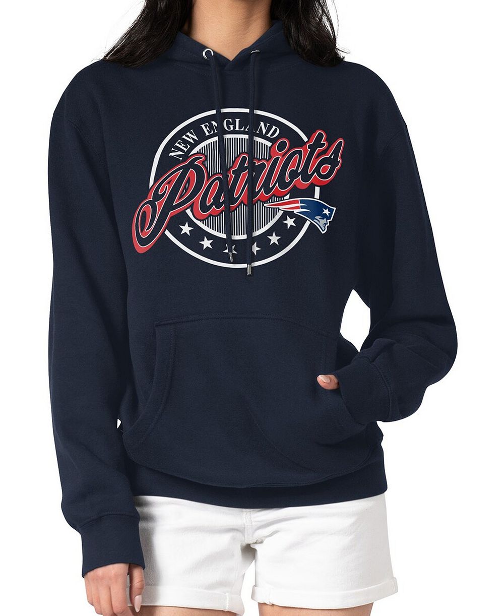 Женский худи G-III 4Her by Carl Banks New England Patriots в полоску