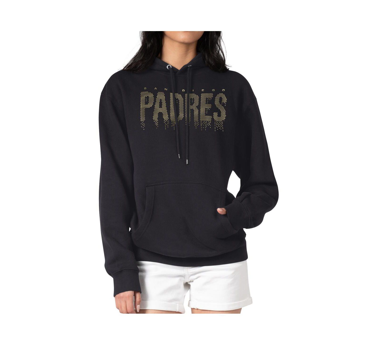 G-III 4Her by Carl Banks Женский худи San Diego Padres Metallic Drop Fleece Black
