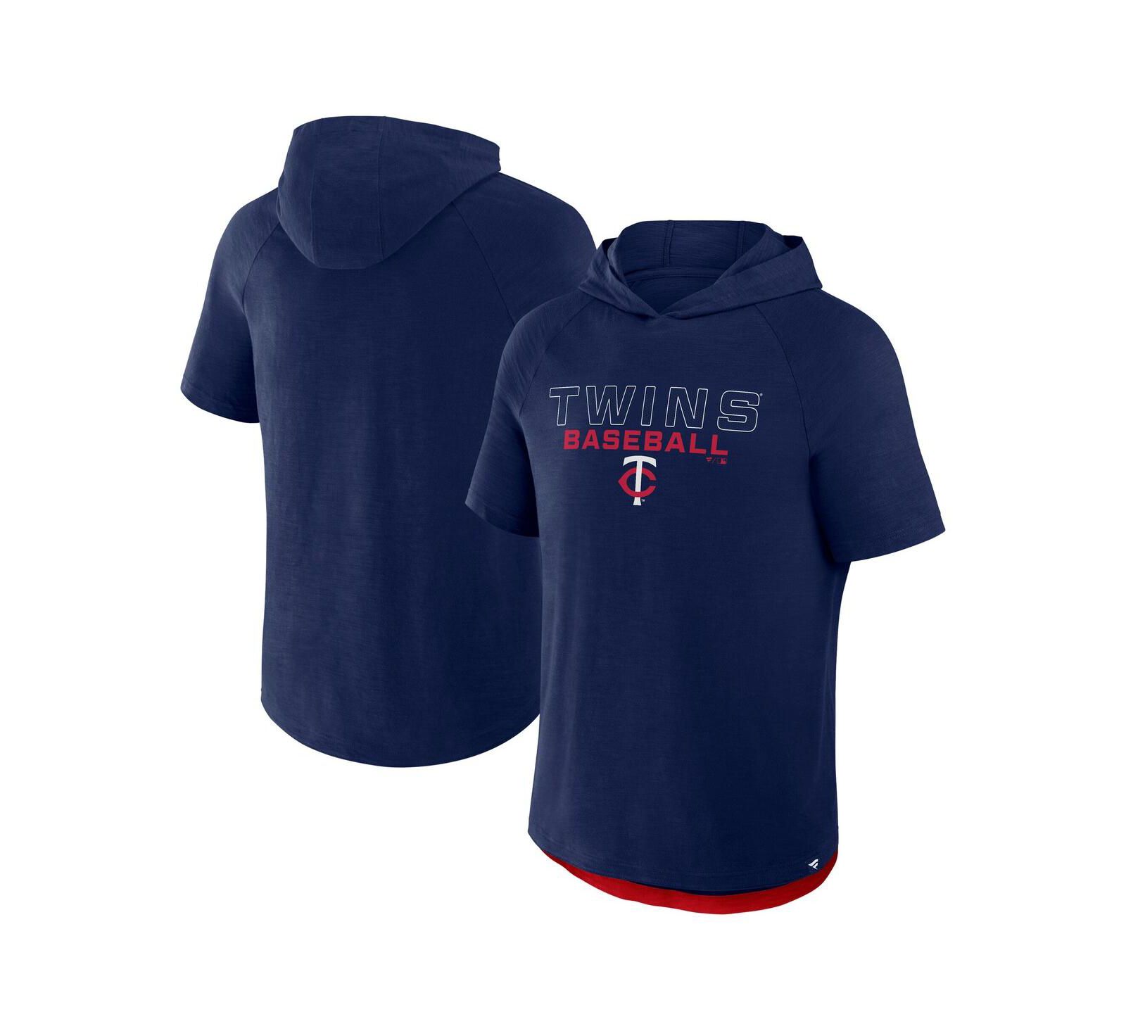 Fanatics Men's Navy Minnesota Twins Clubhouse Optimal Play Raglan Hoodie T-Shirt