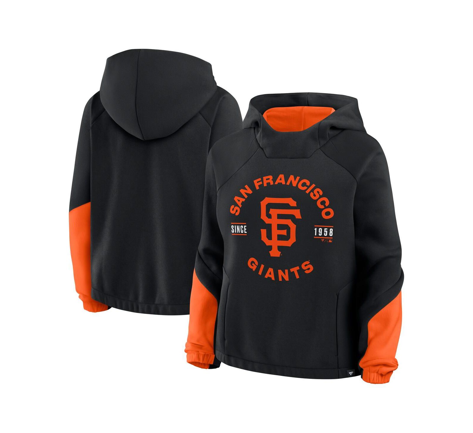 Женское худи Fanatics Black San Francisco Giants Oversized Time to Win Pullover Hoodie