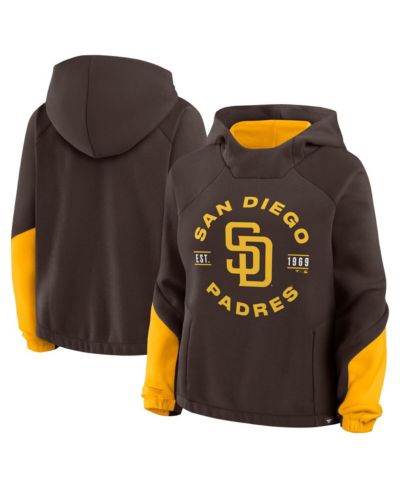 Fanatics Women's Brown San Diego Padres Oversized Time to Win Pullover Hoodie