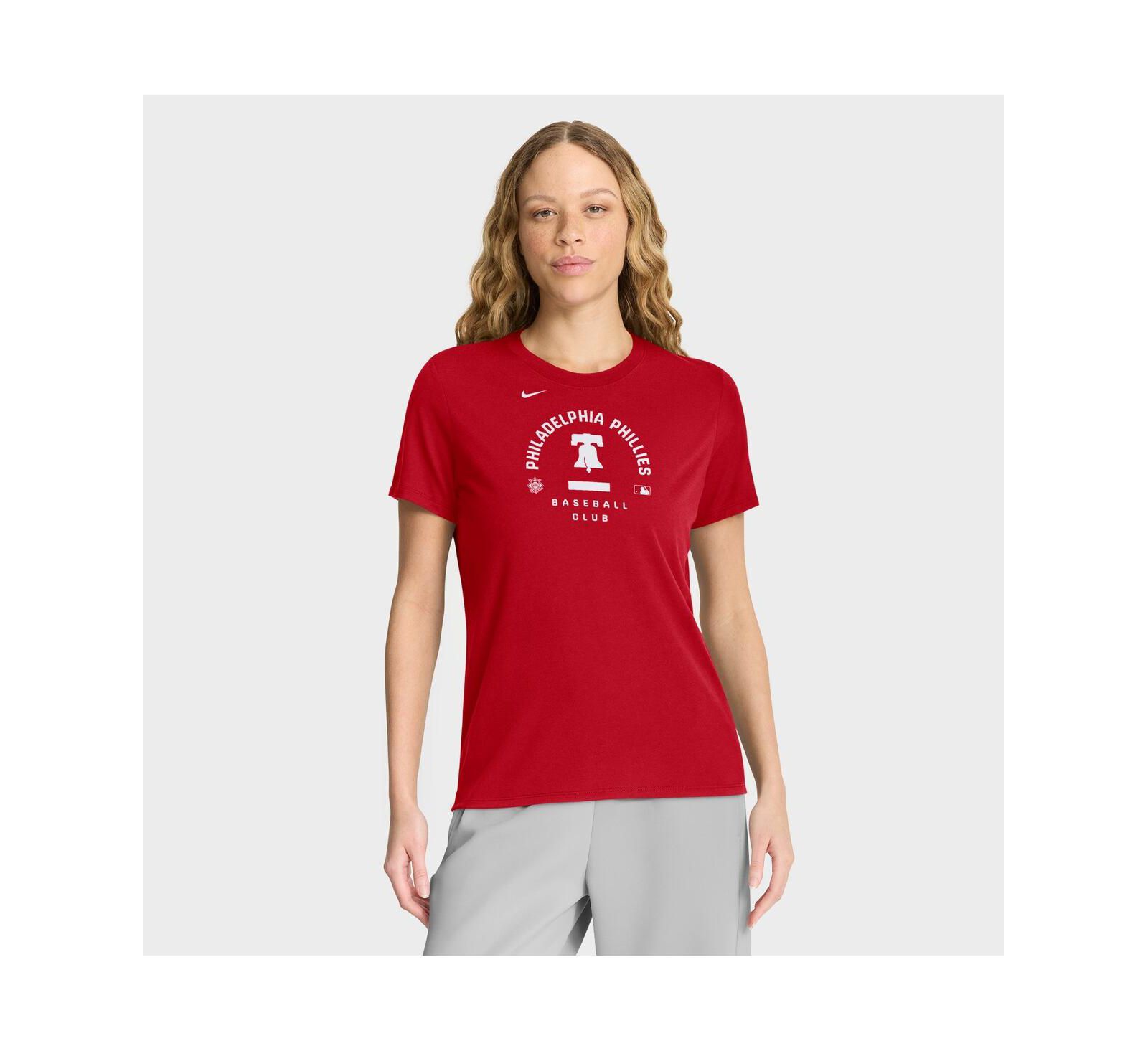 Nike Women's Red Philadelphia Phillies Authentic Collection Early Work Tri-Blend Dri-FIT T-Shirt