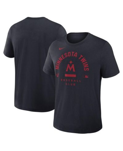 Мужская футболка Nike Minnesota Twins Authentic Collection Early Work Tri-Blend Dri-FIT темно-синяя