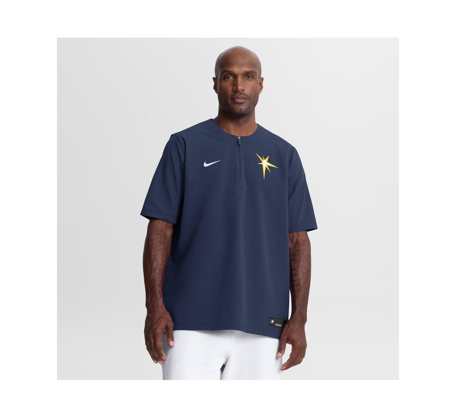 Nike Men's Navy Tampa Bay Rays Authentic Collection Dri-FIT Quarter-Zip T-Shirt
