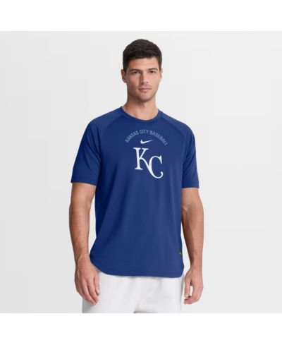 Nike Men's Royal Kansas City Royals Authentic Collection Batting Practice Pre-Game Raglan Dri-FIT T-Shirt