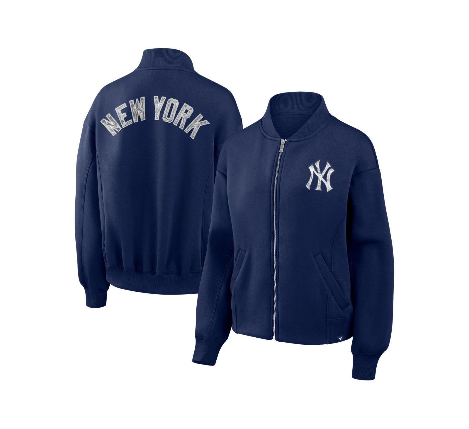Женская куртка Fanatics Navy New York Yankees Oversized Rage Against Full-Zip