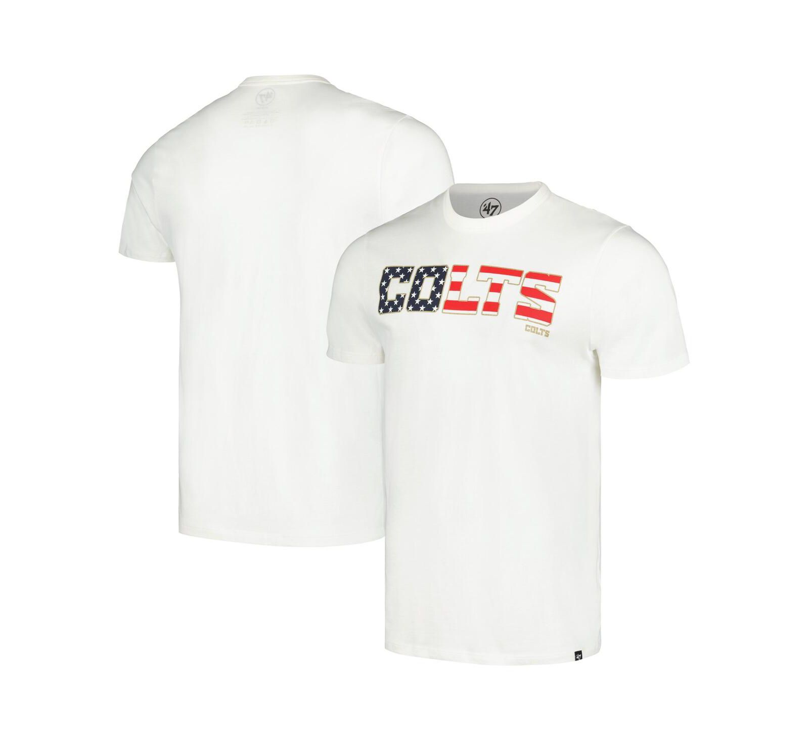 Мужская футболка '47 Brand White Indianapolis Colts Flag Script Franklin