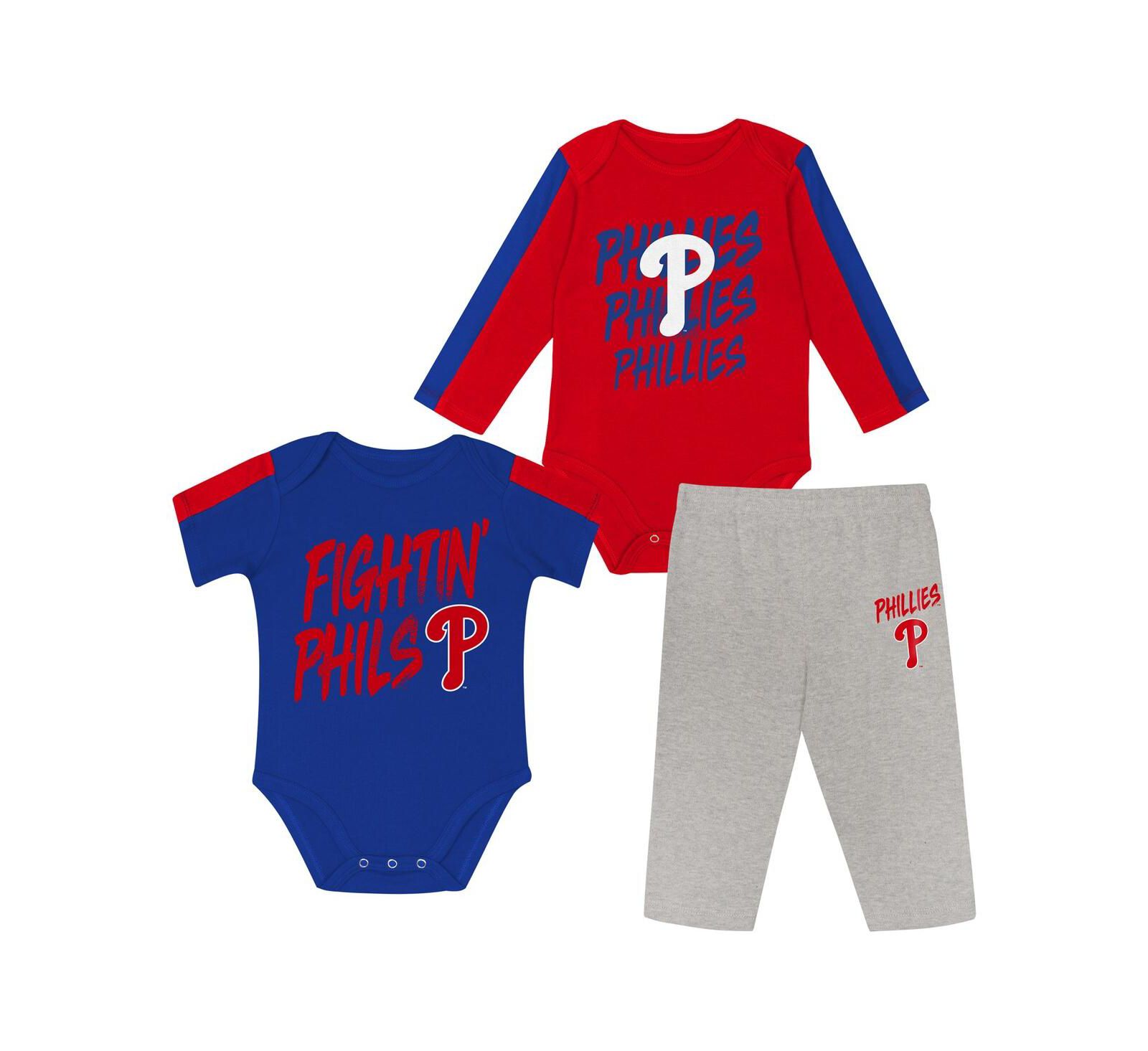 Outerstuff Детский набор из 3 предметов: боди и брюки Philadelphia Phillies для мальчиков и девочек