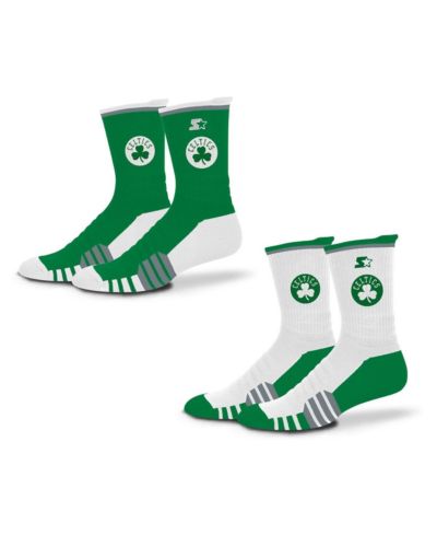 Набор носков Starter для мужчин и женщин, 2 шт., Kelly Green/White Boston Celtics