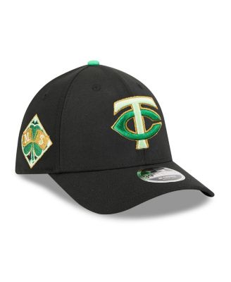 Мужская кепка New Era 39THIRTY Flex, черная, Minnesota Twins 2026 St. Patrick's Day