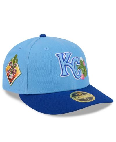 Мужская бейсболка New Era Kansas City Royals 2026 Spring Training Low Profile 59FIFTY светло-голубого и королевского синего цвета