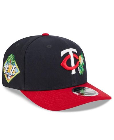 Мужская бейсболка New Era Minnesota Twins 2026 Spring Training 9SEVENTY регулируемая, Navy/Red